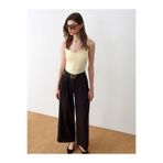Dilvin 72670 Çift Kemerli Pileli Pantolon-Kahve