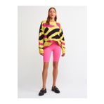 Dilvin 7929 Yüksek Bel Biker Şort-neon Fuşya