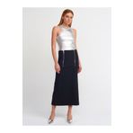 Dilvin 80823 Fermuarlı Kalem Etek-Siyah
