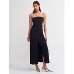 Dilvin 90758 Straplez Elbise-Siyah - 36