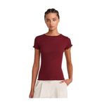 Dilvin Açık Bordo Pamuklu Kısa Kollu T-Shirt, 38, 101A31935, Açık Bordo, Kadın