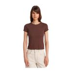 Dilvin Açık Kahve Kısa Kollu Pamuk T-Shirt, 36, 101A31834, Açık Kahve, Kadın