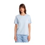 Dilvin Açık Mavi Bisiklet Yaka Basic T-shirt, 36, 101A31763, Açık Mavi, Kadın