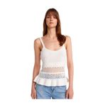 Dilvin Ajurlu Triko Bluz, Standart, 101A10793, Ekru, Kadın