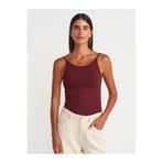 Dilvin Askılı Atlet Top, 40, 101A21131, Bordo, Kadın