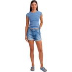 Dilvin Basic Denim Şort Koyu Mavi, 36, 101A71676, Koyu Mavi, Kadın