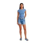Dilvin Basic Denim Şort Koyu Mavi, 38, 101A71676, Koyu Mavi, Kadın