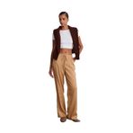 Dilvin Belden Bağlamalı Dökümlü Tencel Pantolon, 36, 101A71536, Açık Camel, Kadın