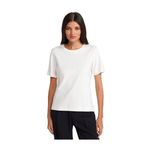 Dilvin Bisiklet Yaka Basic Pamuk T-Shirt, 36, 101A31763, Ekru, Kadın