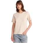 Dilvin Bisiklet Yaka Basic Pamuklu T-shirt, 36, 101A31763, Taş, Kadın