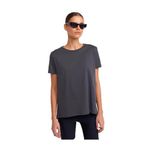 Dilvin Bisiklet Yaka Basic T-shirt, 36, 101A03471, Antrasit, Kadın