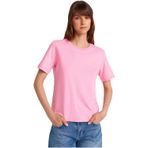 Dilvin Bisiklet Yaka Basic T-Shirt, 36, 101A31763, Pembe, Kadın