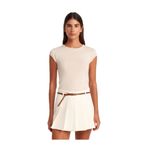 Dilvin Bisiklet Yaka Basic T-shirt, 36, 101A31779, Taş, Kadın
