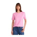 Dilvin Bisiklet Yaka Basic T-Shirt, 36, 101A31791, Pembe, Kadın