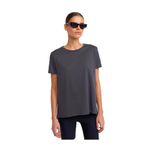 Dilvin Bisiklet Yaka Basic T-shirt, 38, 101A03471, Antrasit, Kadın