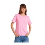 Dilvin Bisiklet Yaka Basic T-Shirt, 38, 101A31763, Pembe, Kadın