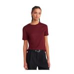 Dilvin Bisiklet Yaka Basic T-Shirt, 38, 101A31791, Bordo, Kadın