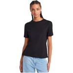 Dilvin Bisiklet Yaka Basic T-Shirt, 38, 101A31791, Siyah, Kadın