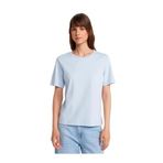 Dilvin Bisiklet Yaka Pamuk T-Shirt, 38, 101A31763, Açık Mavi, Kadın