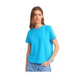 Dilvin Bisiklet Yaka Pamuklu T-shirt, 40, 101A30584, Turkuaz, Kadın