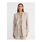 Dilvin Blazer Ceket, 40, 101A60768, Taş, Kadın