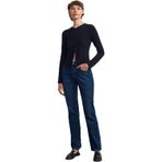 Dilvin Comfort Likra Straight Pantolon, 36, 101A72049, Lacivert, Kadın