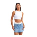 Dilvin Denim Mini Etek, 36, 101A80566, Mavi, Kadın