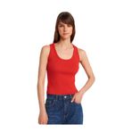 Dilvin Fitilli Ajurlu Triko Bluz, Standart, 101A10759, Kırmızı, Kadın