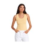 Dilvin Fitilli Ajurlu Triko Bluz, Standart, 101A10759, Sarı, Kadın