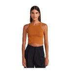 Dilvin Fitilli Crop Top Bluz, 38, 101A21104, Açık Kiremit, Kadın