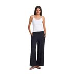 Dilvin Geniş Paça Tencel Pantolon, 36, 101A71623, Siyah, Kadın