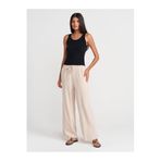 Dilvin Geniş Paça Tencel Pantolon, 38, 101A71623, Bej, Kadın