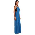 Dilvin İnce Kumaş Salaş Denim Tulum, 36, 71809, Mavi, Kadın