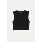 Dilvin Kadın Pamuklu Crop Top T-shirt - 30125 001 siyah