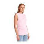 Dilvin Kayık Yaka Drapeli İnce Triko Bluz, Standart, 101A10778, Pembe, Kadın