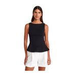 Dilvin Kayık Yaka Peplum Bluz, 40, 101A21001, Siyah, Kadın