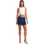 Dilvin Kemer Detaylı Mini Denim Etek, 36, 101A80567, Lacivert, Kadın