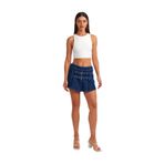 Dilvin Kemer Detaylı Mini Denim Etek, 40, 101A80567, Lacivert, Kadın