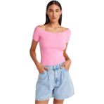 Dilvin Kısa Kollu Basic T-Shirt, 36, 101A31922, Pembe, Kadın