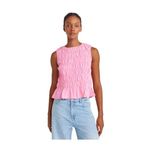 Dilvin Kolsuz Crop Bluz, 36, 101A50845, Pembe, Kadın
