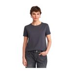 Dilvin Koyu Antrasit Bisiklet Yaka Basic T-shirt, 36, 101A03471, Koyu Antrasit, Kadın