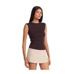 Dilvin Koyu Kahve Büzgülü Basic T-shirt, 36, 101A21054, Koyu Kahve, Kadın