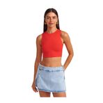 Dilvin Koyu Kırmızı Crop Top Bluz, 36, 101A20902, Koyu Kırmızı, Kadın