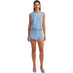 Dilvin Kruvaze Denim Şort Etek, 34, 101A71508, Mavi, Kadın