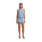 Dilvin Kruvaze Denim Şort Etek, 36, 101A71508, Mavi, Kadın