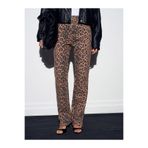 Dilvin Leopar Desenli%100 Pamuk Jean Pantolon, 34, 101A72078, Camel, Kadın
