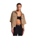 Dilvin Oversize Cepli Gömlek, 36, 101A50495, Camel, Kadın