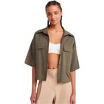 Dilvin Oversize Cepli Gömlek, 36, 101A50495, Haki, Kadın