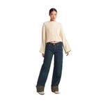 Dilvin Paçası Kıvrık Tintli Denim Pantolon, 40, 101A71763, Tint, Kadın