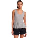 Dilvin Peplum Dantel Bluz, 38, 101A20984, Gri, Kadın